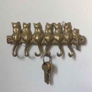 Brass Kitties Key Hooks!